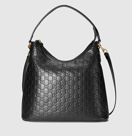 Authentic Gucci Signature Hobo Bag 362968 Black